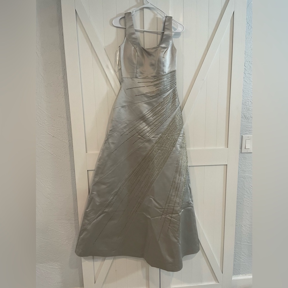 Vintage donna gray silver grey dress